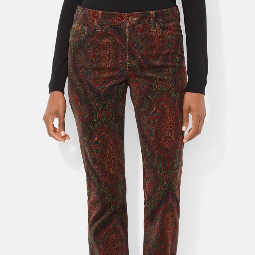Ralph Lauren Paisley Print corduroy pant